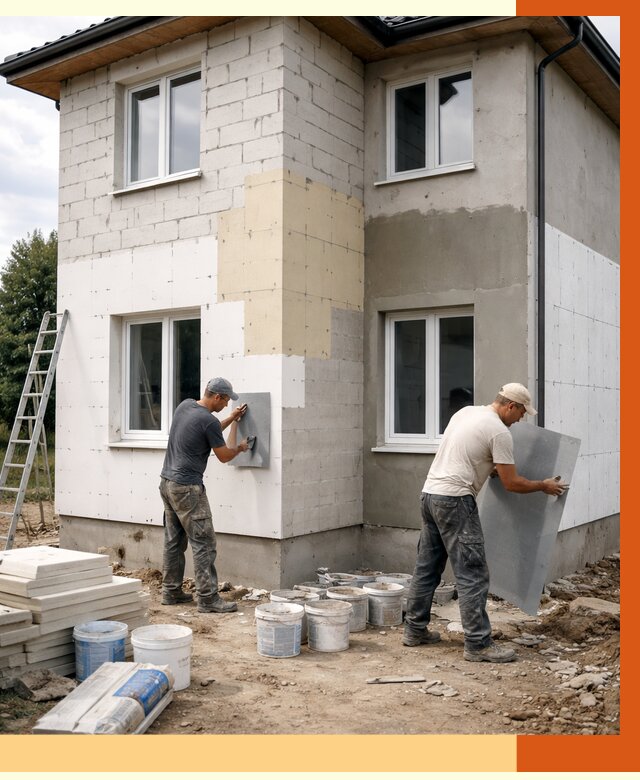 Утепление дома из газобетона в Сарове от 4374 руб./м² — заказать у ТепломастерСро